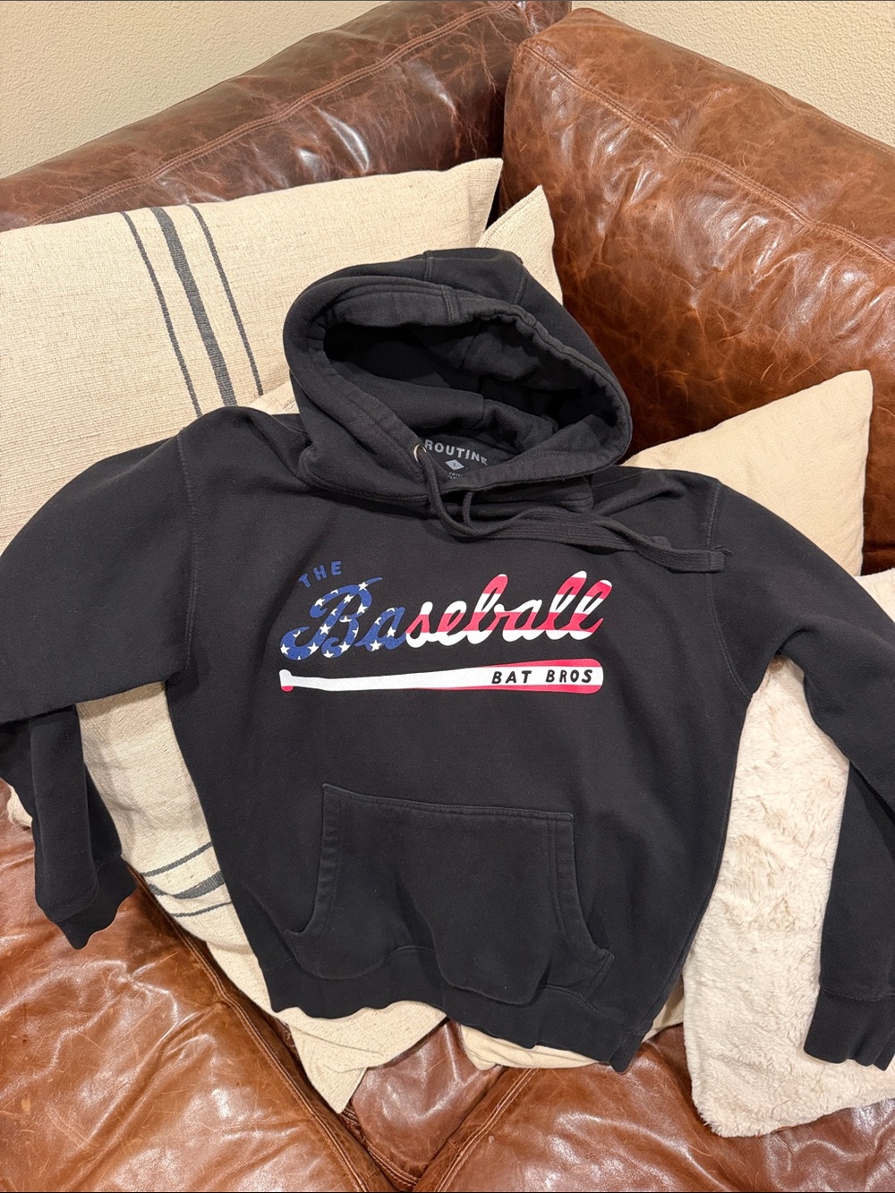 Men's Black 'Baseball' Graphic Hoodie